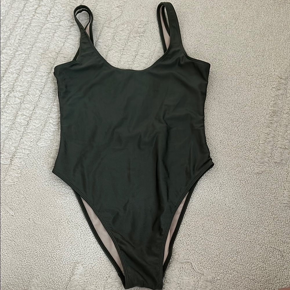 Dark Green One-Piece Swimsuit